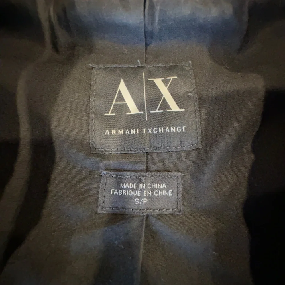 Armani Exchange Women’s Black Double Breasted Denim Blazer Jacket Size S - Picture 2 of 8